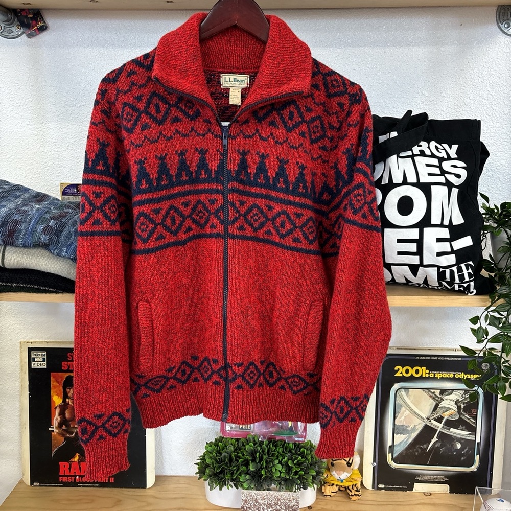Vintage 80’s LL Bean Wool Zip Up